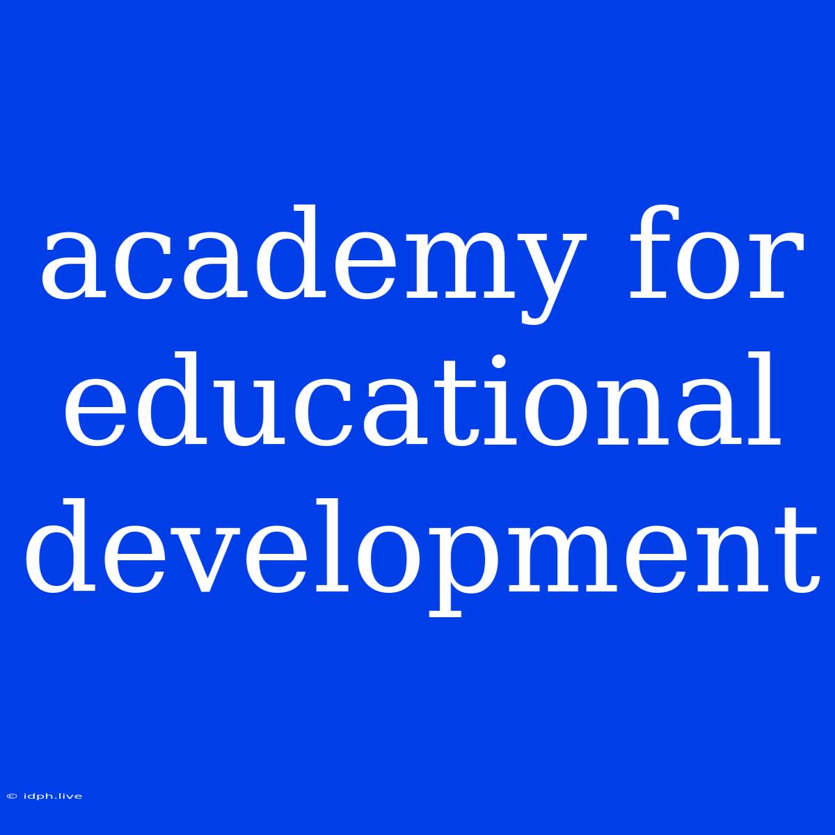 Academy For Educational Development