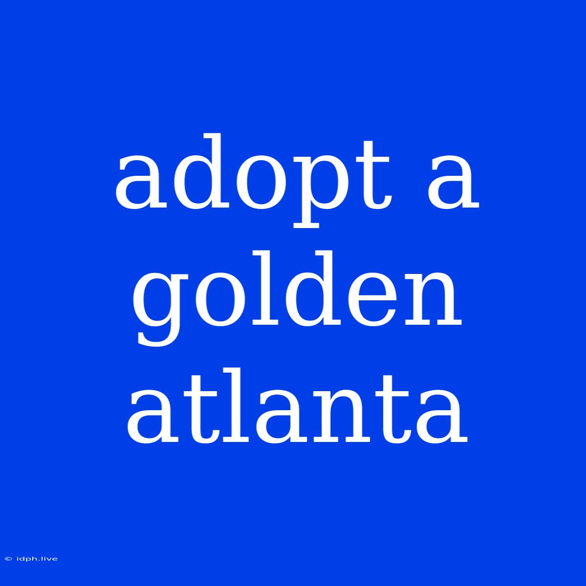 Adopt A Golden Atlanta