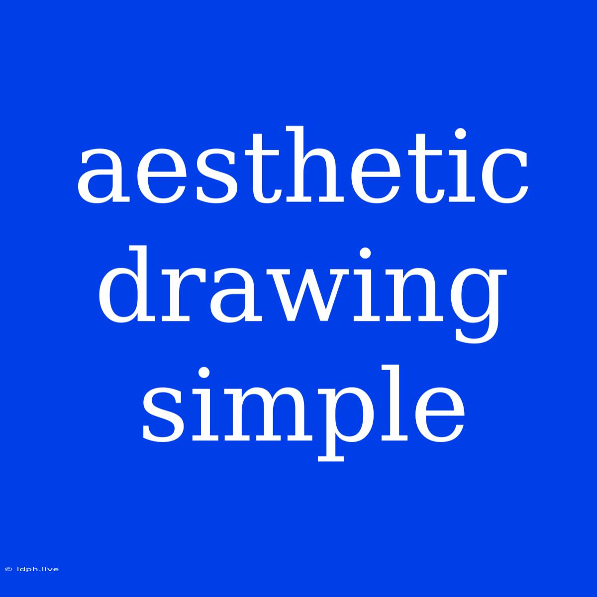 Aesthetic Drawing Simple