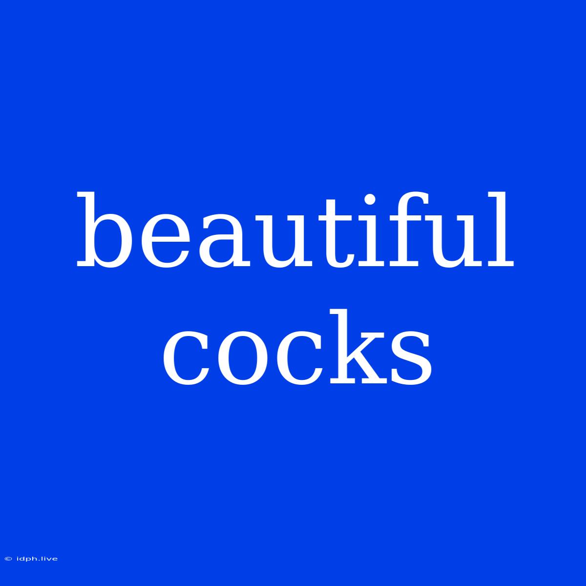 Beautiful Cocks