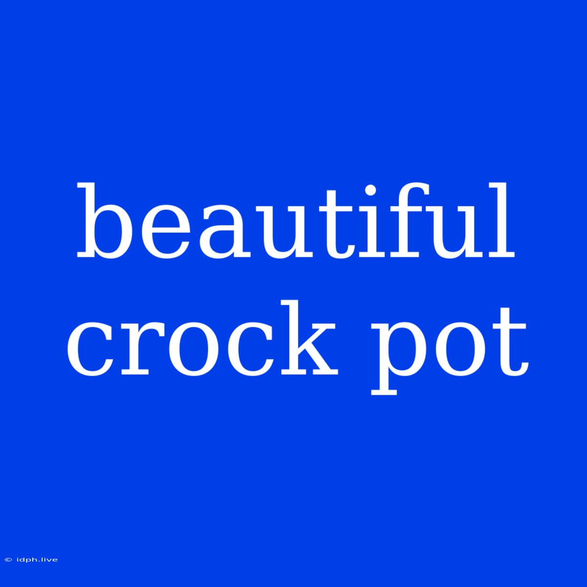 Beautiful Crock Pot