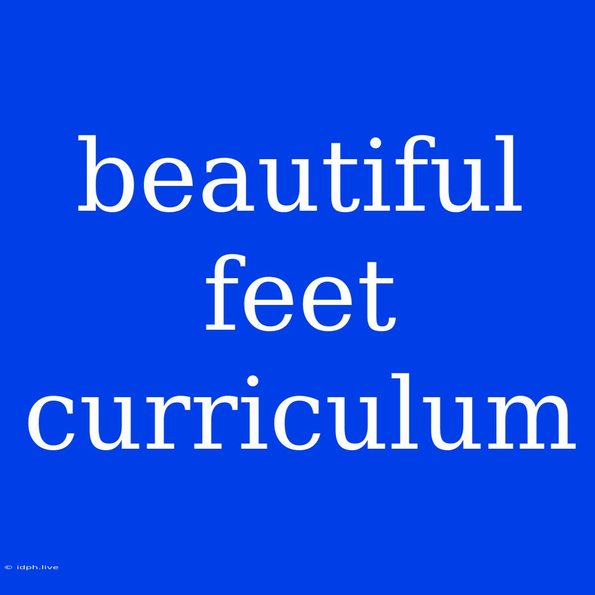 Beautiful Feet Curriculum