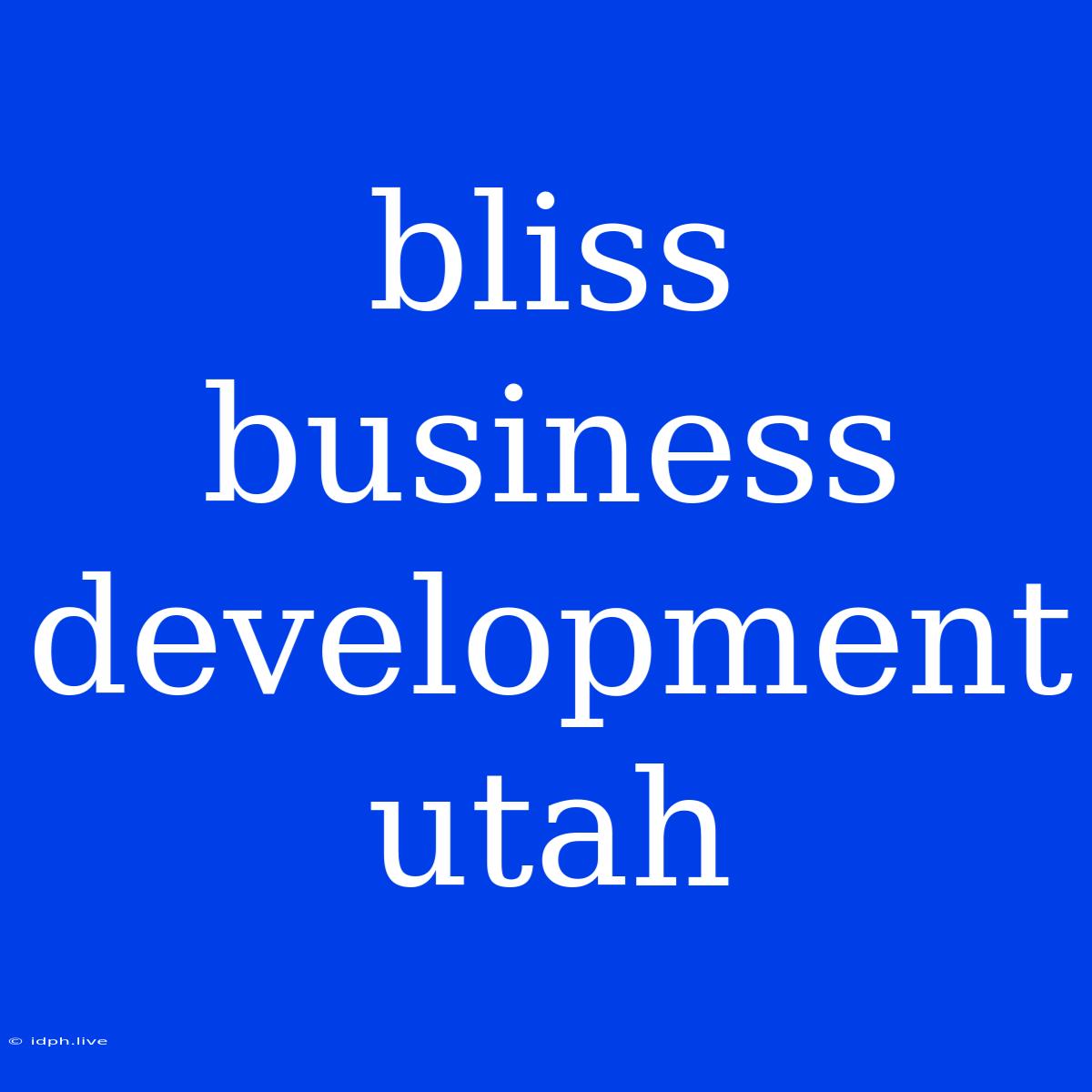 Bliss Business Development Utah