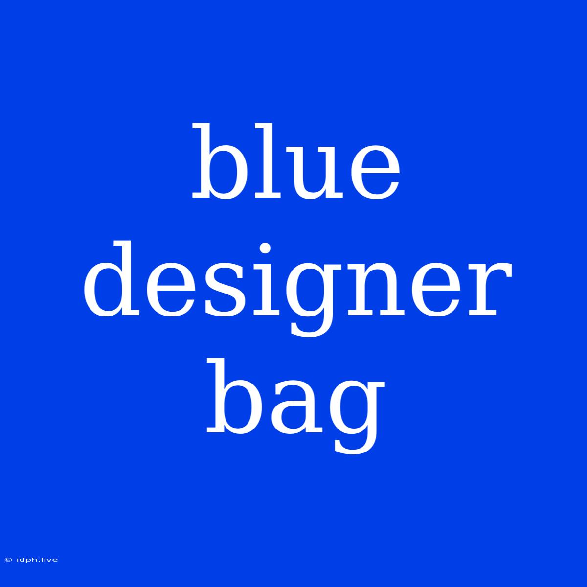 Blue Designer Bag