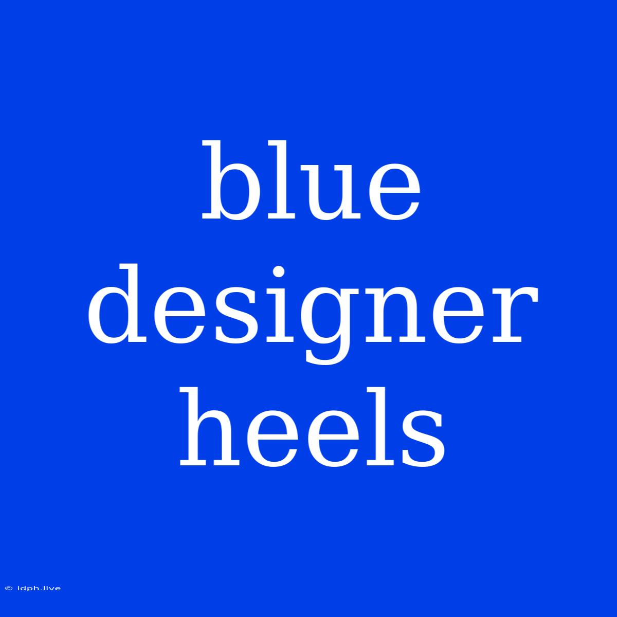 Blue Designer Heels