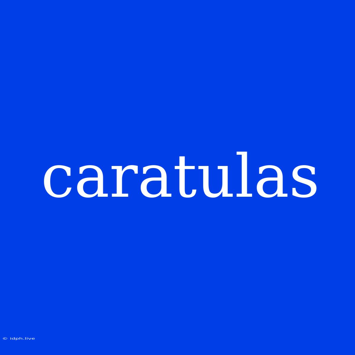 Caratulas