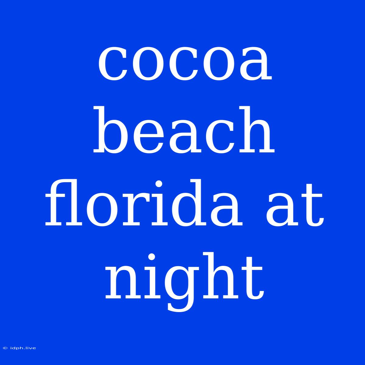 Cocoa Beach Florida At Night