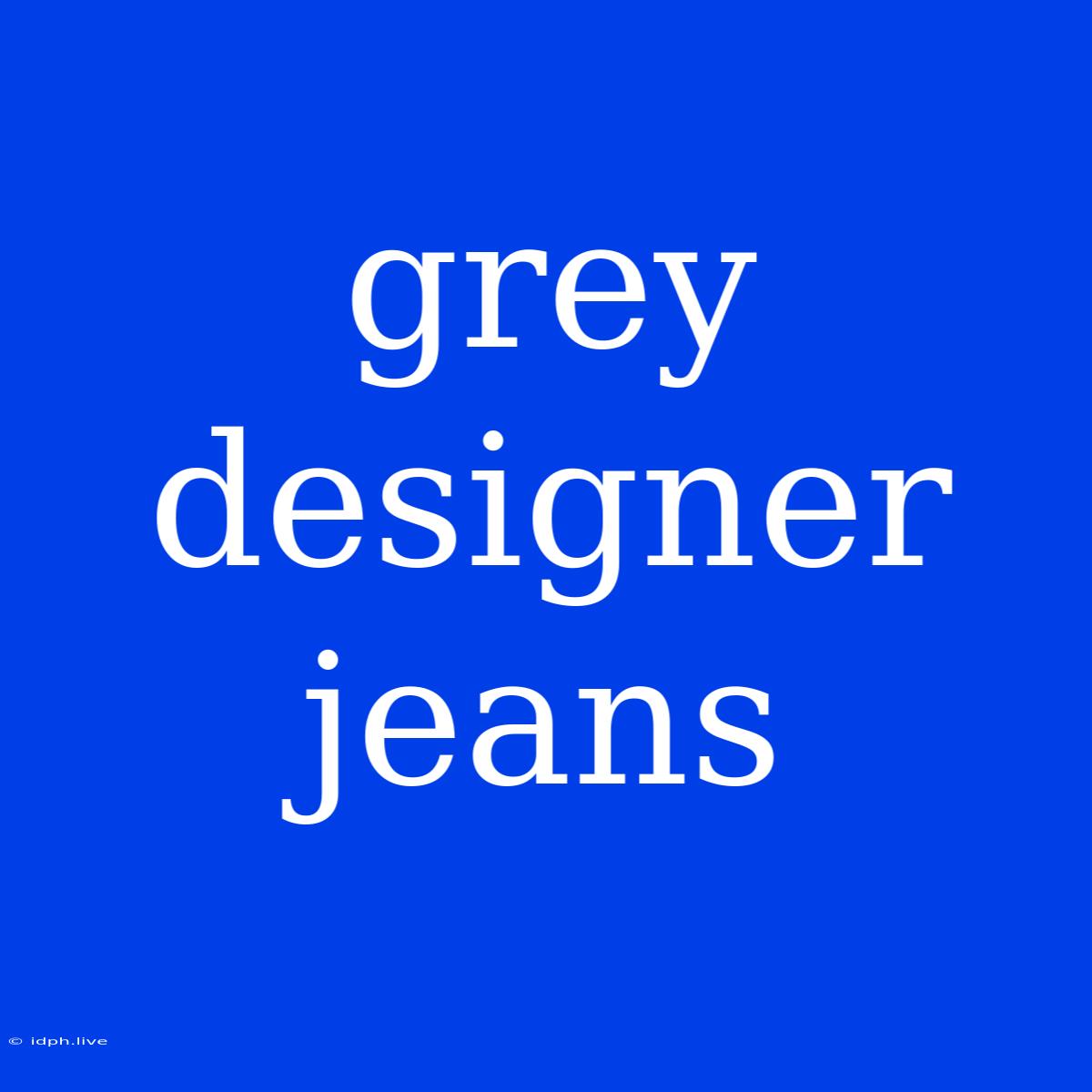 Grey Designer Jeans