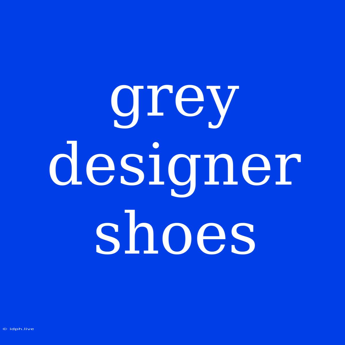 Grey Designer Shoes