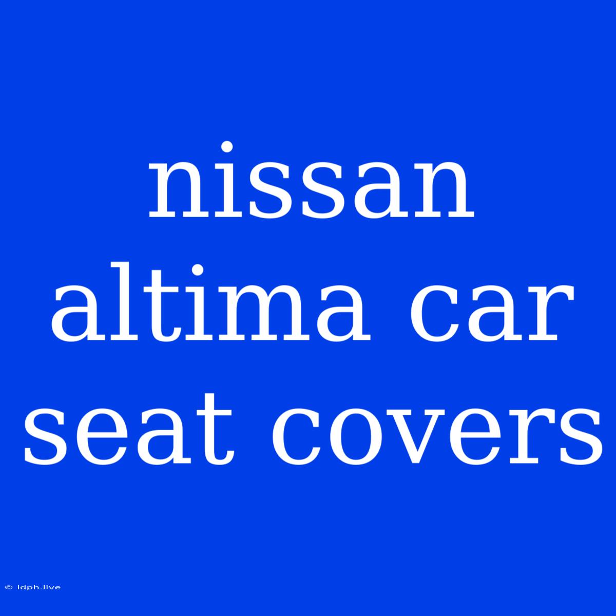 Nissan Altima Car Seat Covers