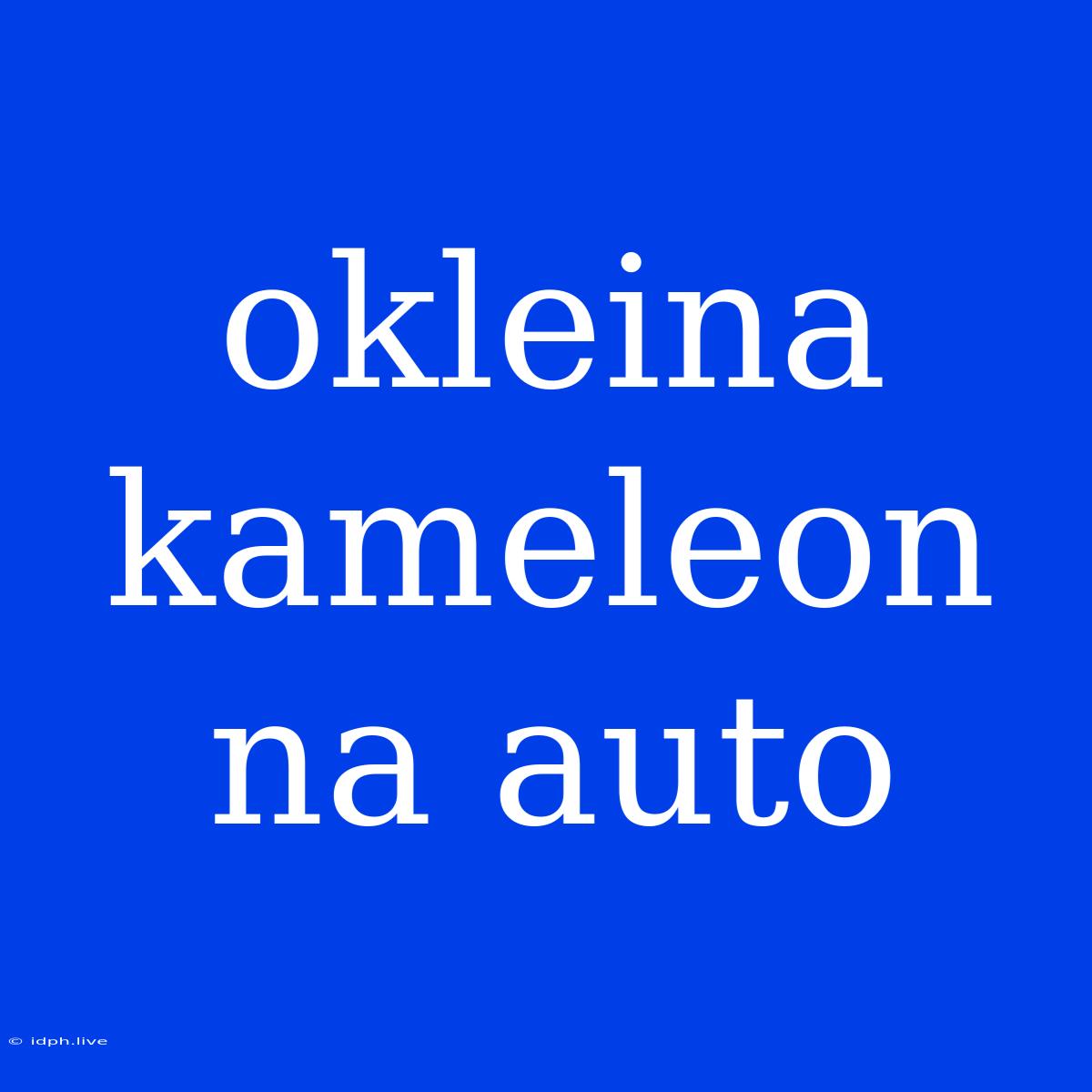 Okleina Kameleon Na Auto