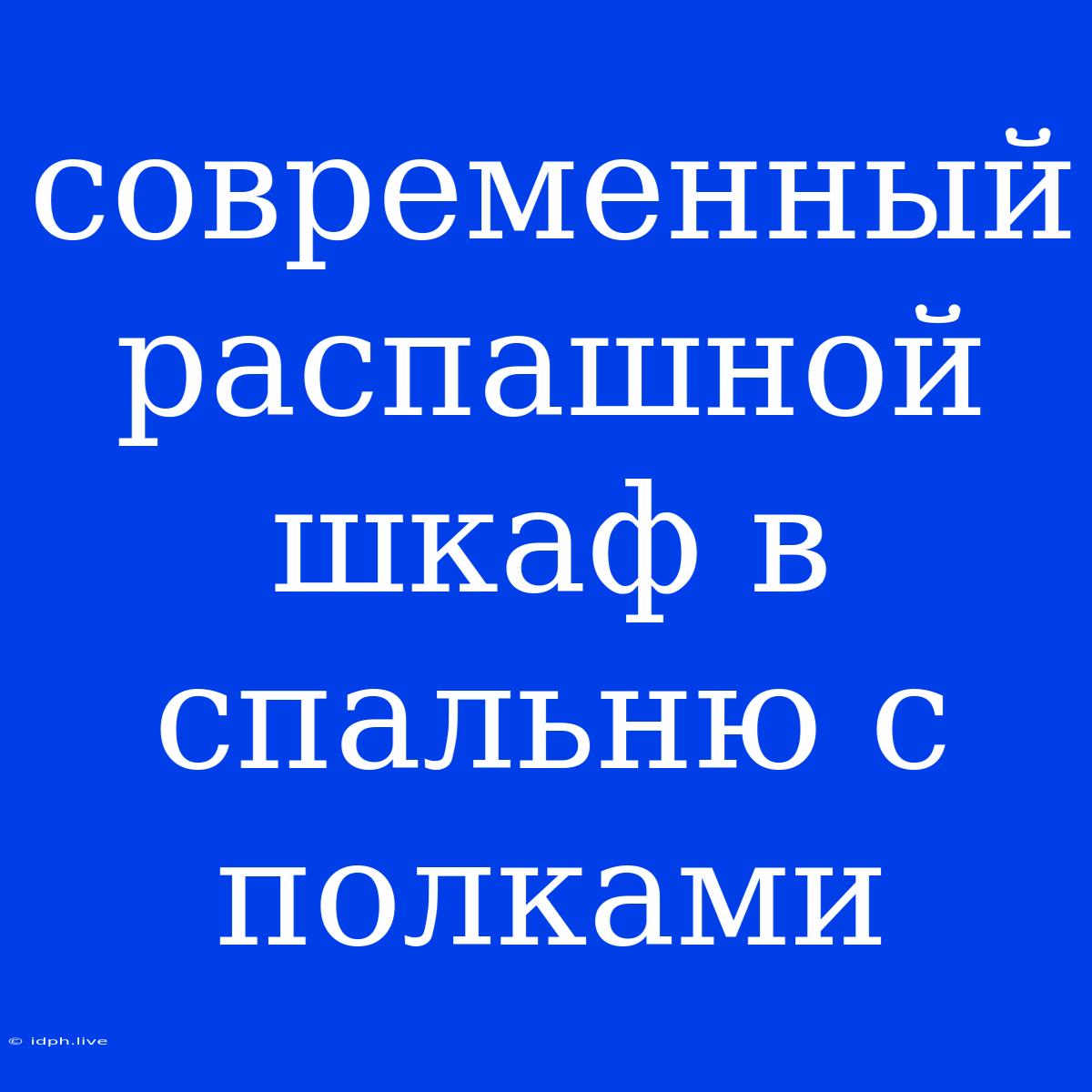 Современный Распашной Шкаф В Спальню С Полками