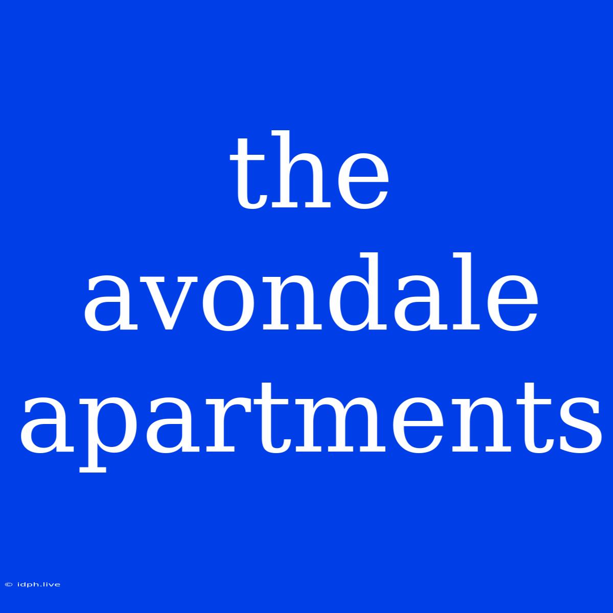 The Avondale Apartments