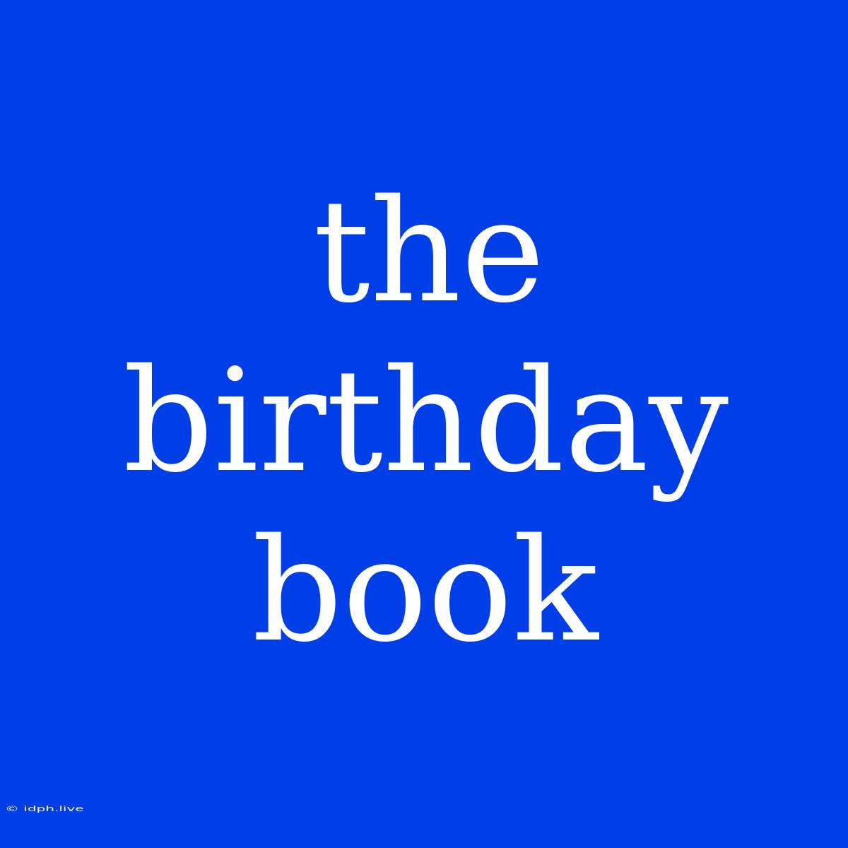 The Birthday Book