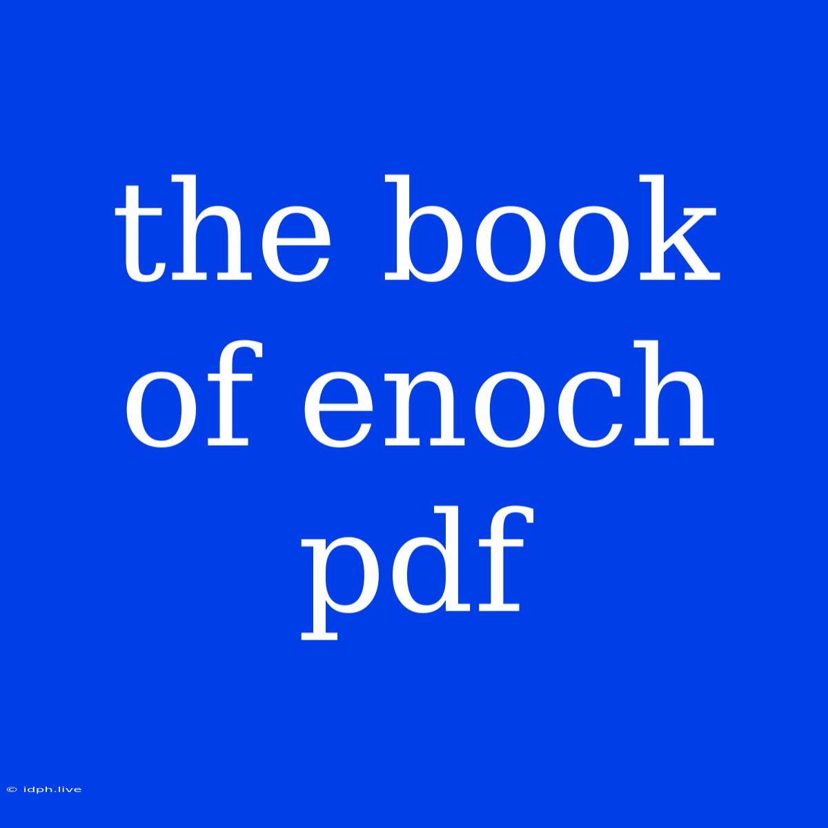 The Book Of Enoch Pdf